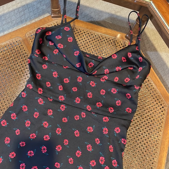 NWOT Real Silk Floral Slip Dress - Picture 5 of 7